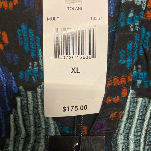 NWT Tolani Caitlyn Long Sleeve Top Size XL Color Black-Multi - Picture 4 of 13